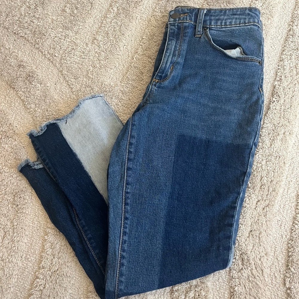 Stylish Two-Tone Denim Jeans